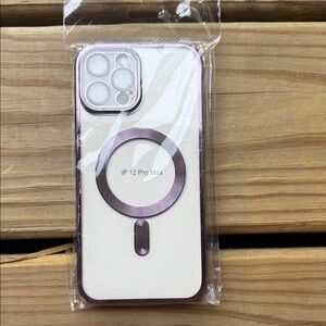 NWT Magnetic Clear Case for iPhone 12 Pro Max Case MagSafe (6.7 inch) Purple